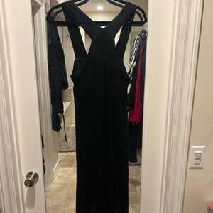 Tibi Elegant Black Backless Dress